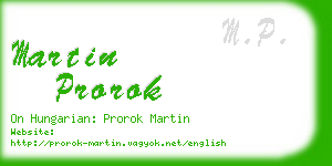 martin prorok business card